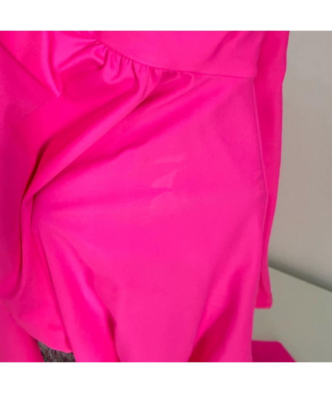 BALENCIAGA Фуксия полиамидовое коктейльное платье, фото 7