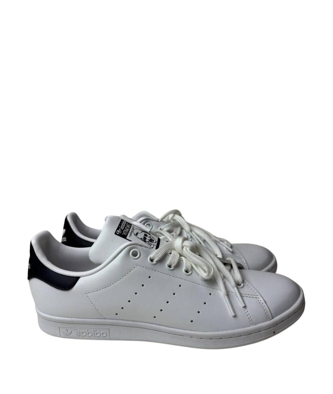 ADIDAS Белые кожаные низкие кроссовки / кеды, фото 1