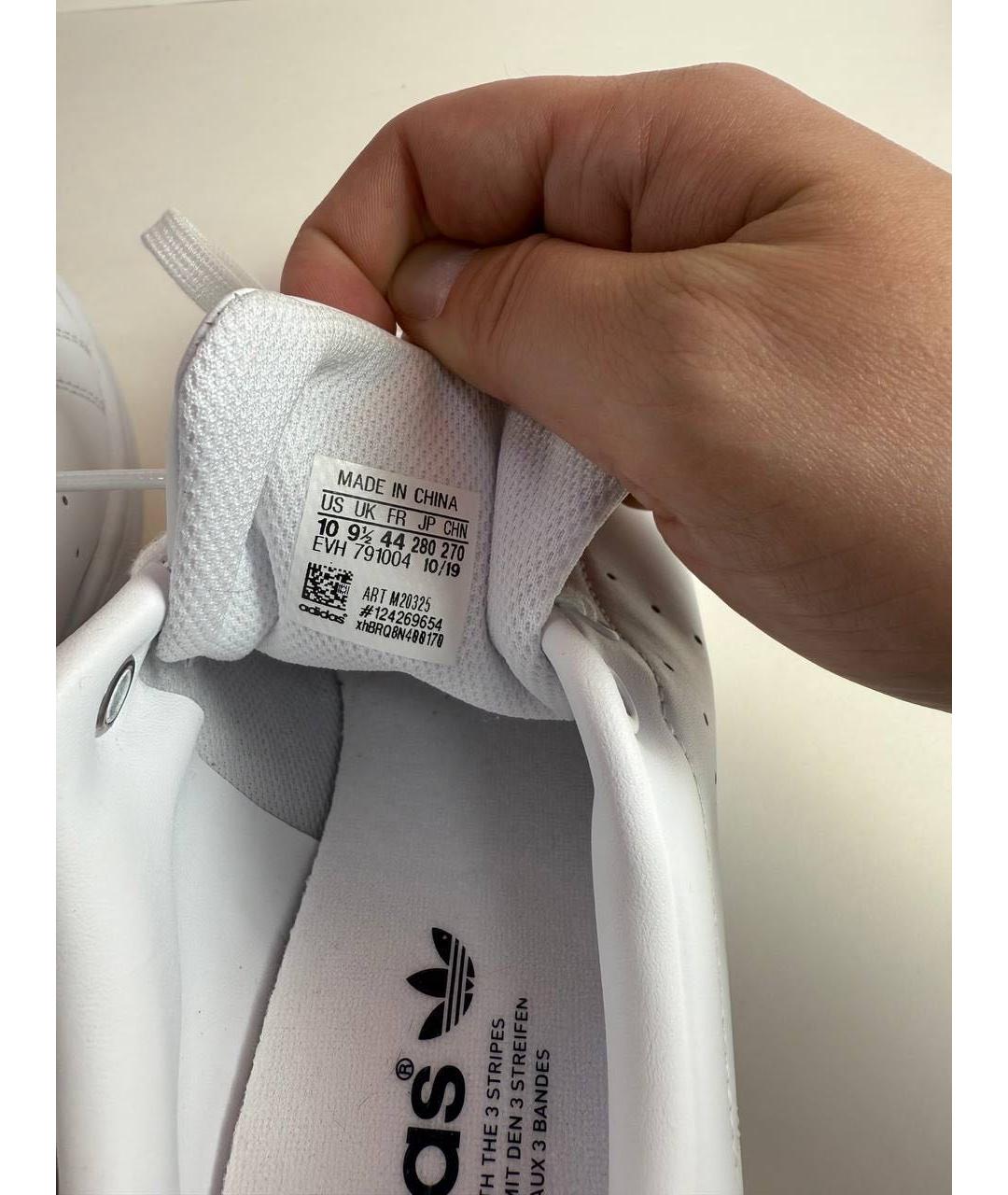 ADIDAS Белые кожаные низкие кроссовки / кеды, фото 6