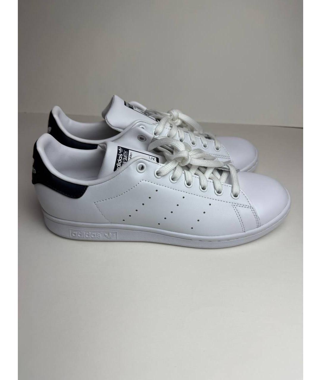 ADIDAS Белые кожаные низкие кроссовки / кеды, фото 2