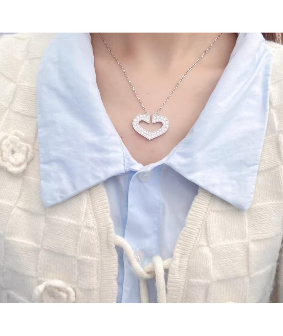 CARTIER Серебряное колье из белого золота, фото 8