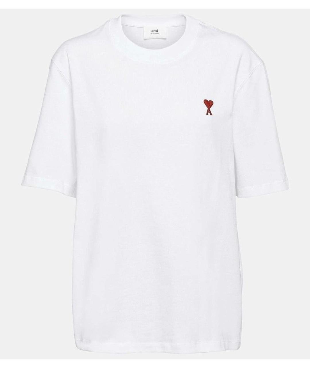 AMI ALEXANDRE MATTIUSSI Белая хлопковая футболка, фото 10