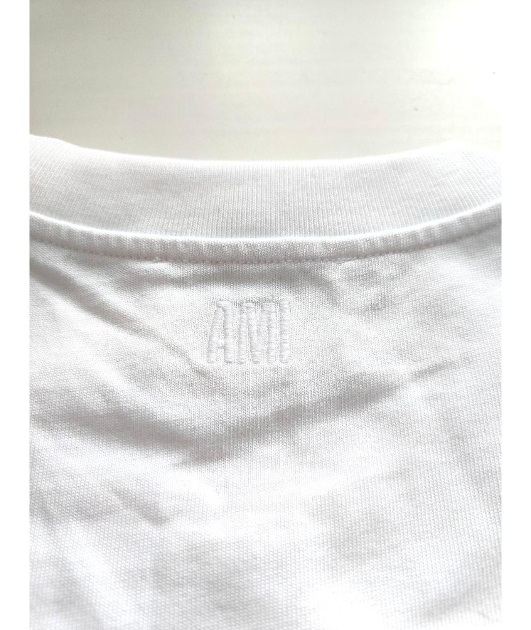 AMI ALEXANDRE MATTIUSSI Белая хлопковая футболка, фото 6