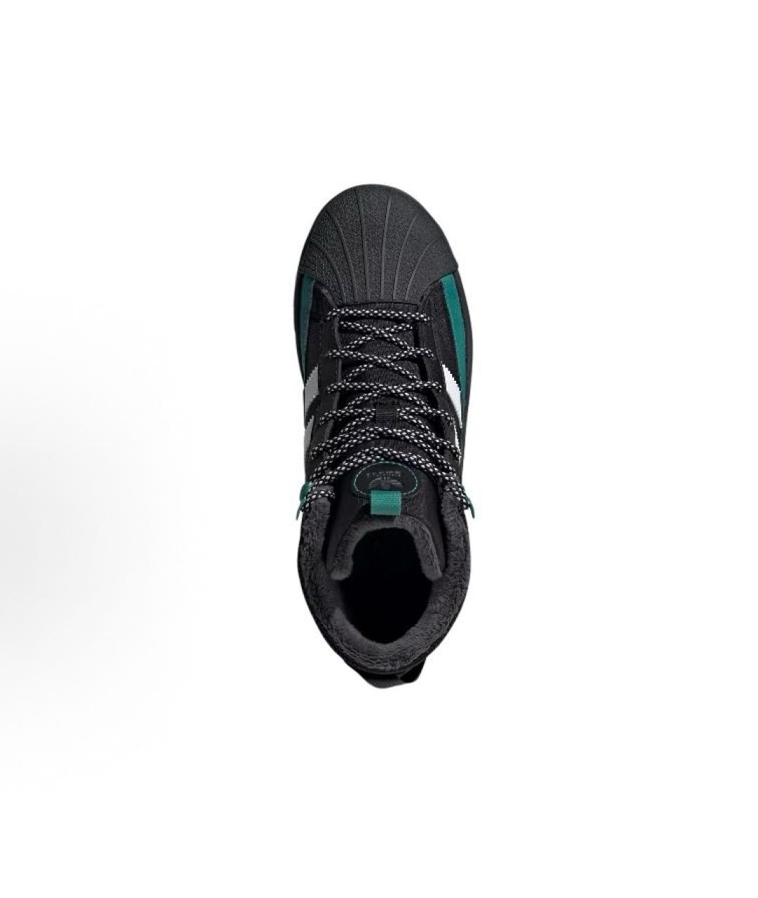 ADIDAS Черные текстильные высокие кроссовки / кеды, фото 4