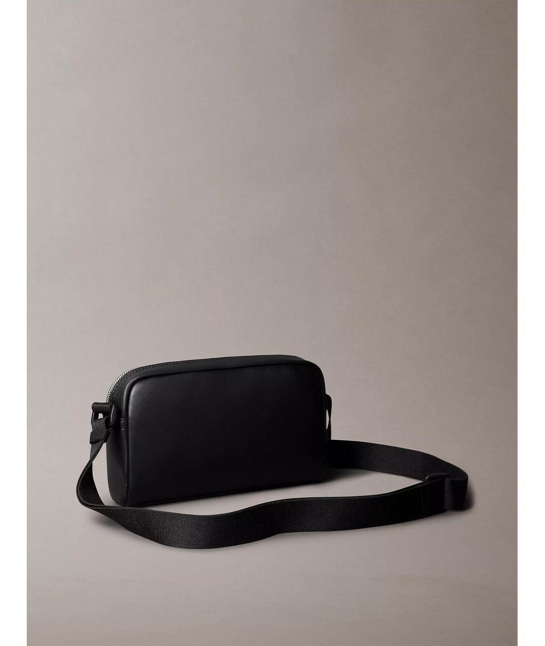 CALVIN KLEIN Черная сумка на плечо из искусственной кожи, фото 2