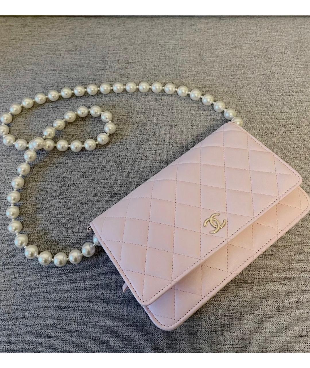 CHANEL Розовая кожаная сумка через плечо, фото 2