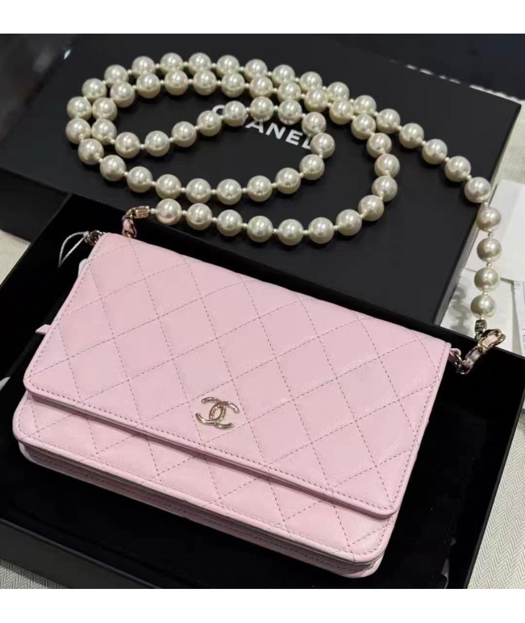 CHANEL Розовая кожаная сумка через плечо, фото 3