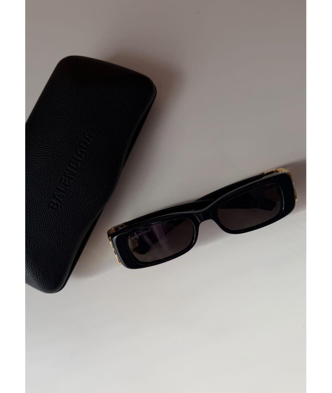 BALENCIAGA Черные пластиковые солнцезащитные очки, фото 7