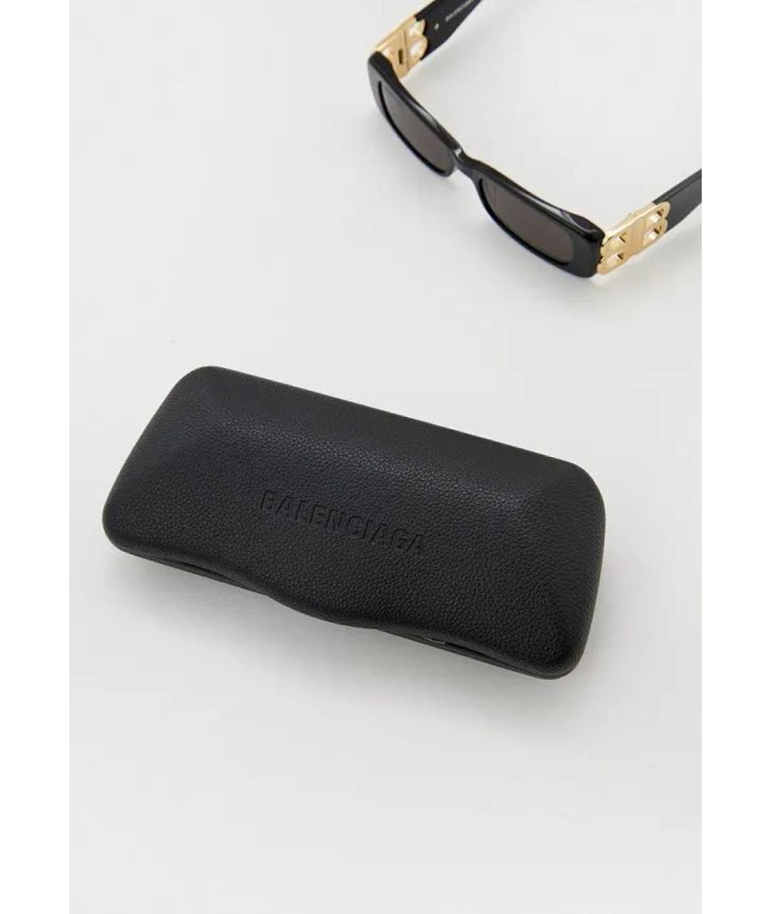 BALENCIAGA Черные пластиковые солнцезащитные очки, фото 3