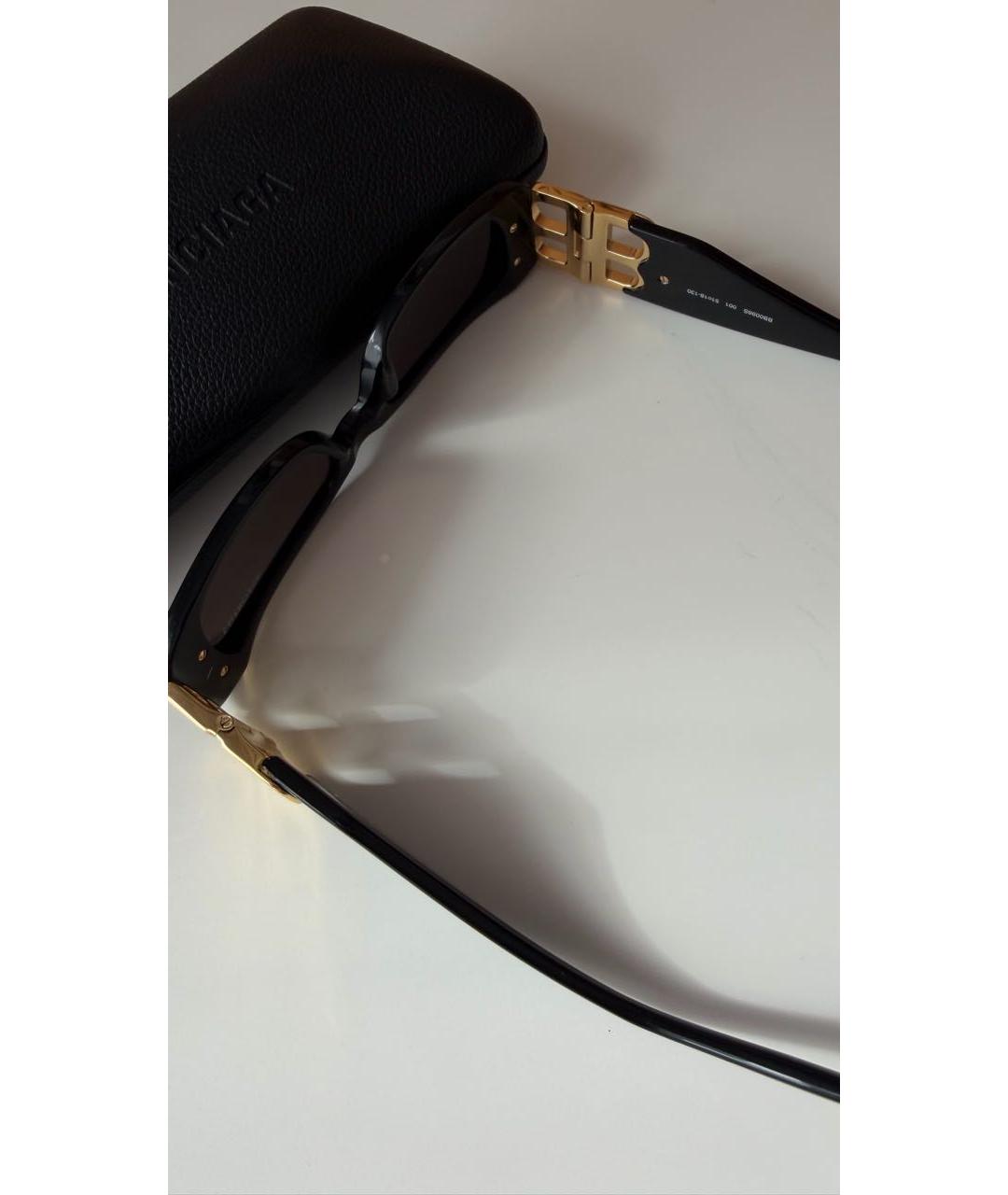 BALENCIAGA Черные пластиковые солнцезащитные очки, фото 6