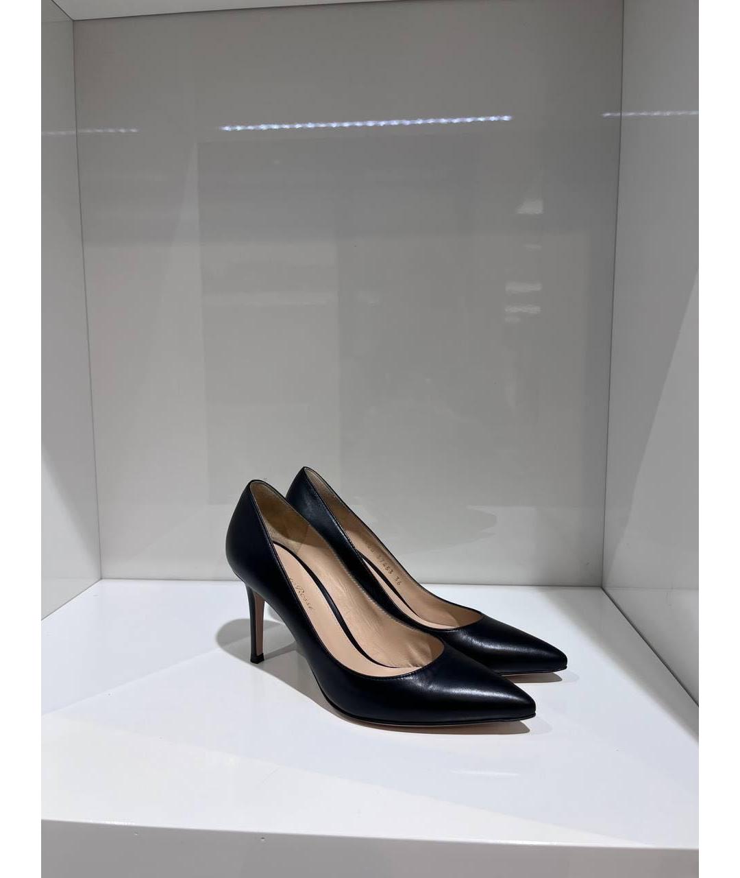 GIANVITO ROSSI Черные кожаные туфли, фото 2