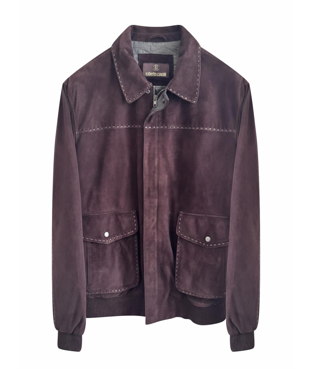 ROBERTO CAVALLI Коричневая замшевая куртка, фото 1