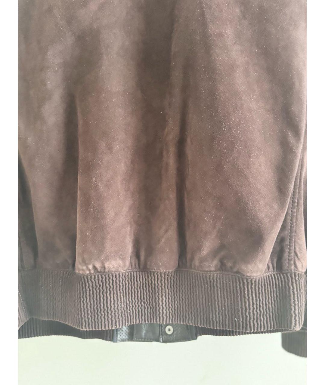 ROBERTO CAVALLI Коричневая замшевая куртка, фото 8