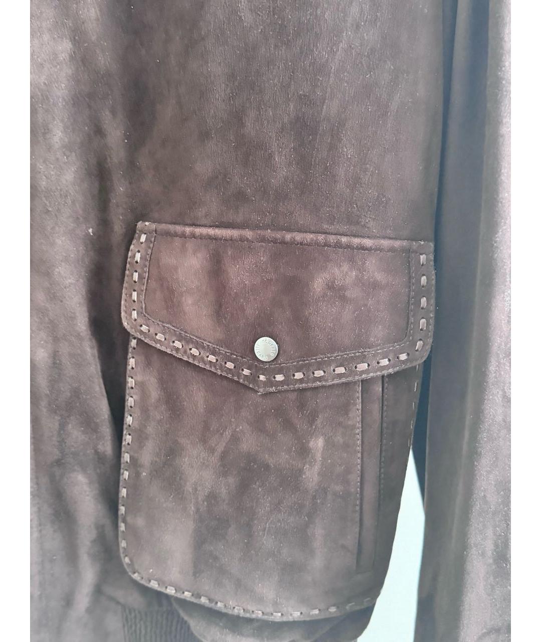 ROBERTO CAVALLI Коричневая замшевая куртка, фото 4