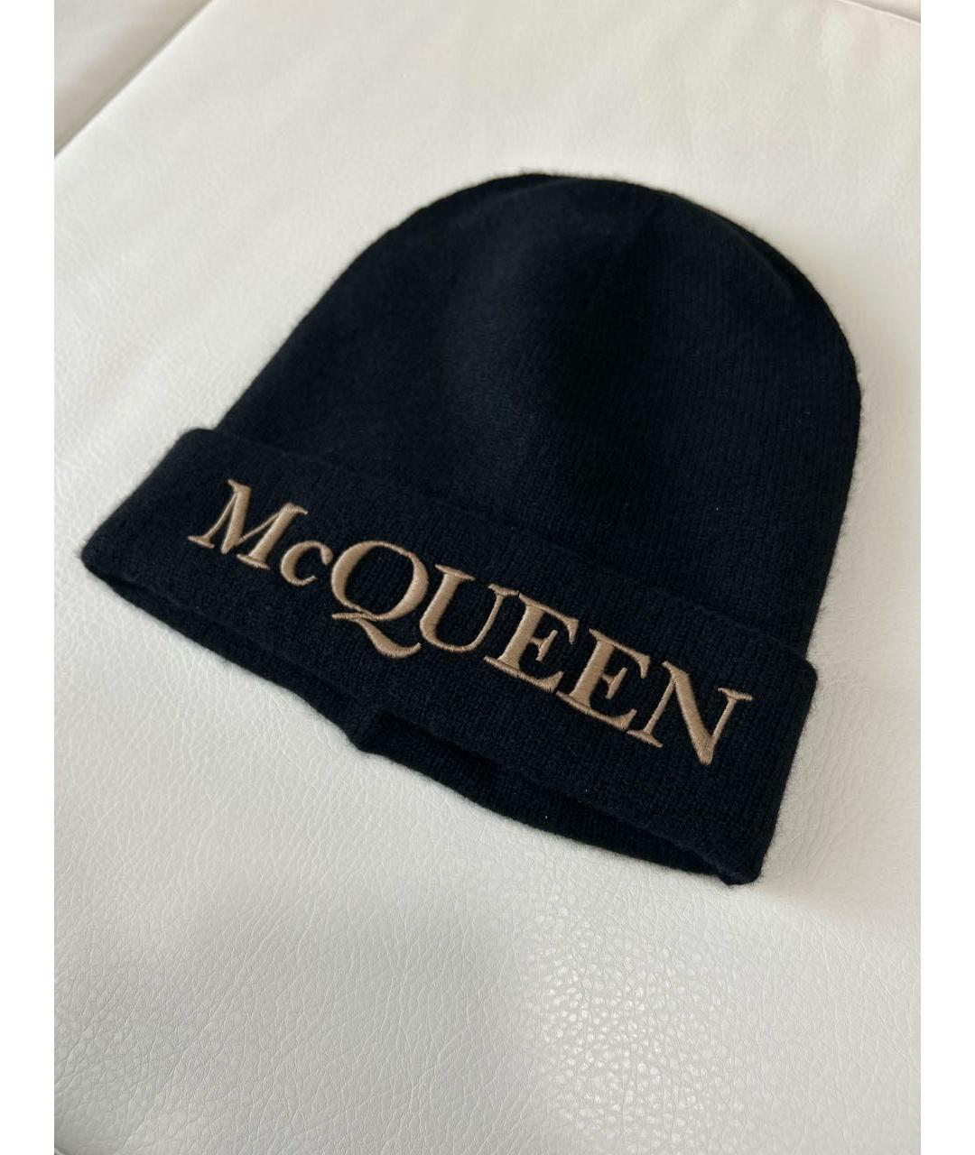 ALEXANDER MCQUEEN Черная кашемировая шапка, фото 3