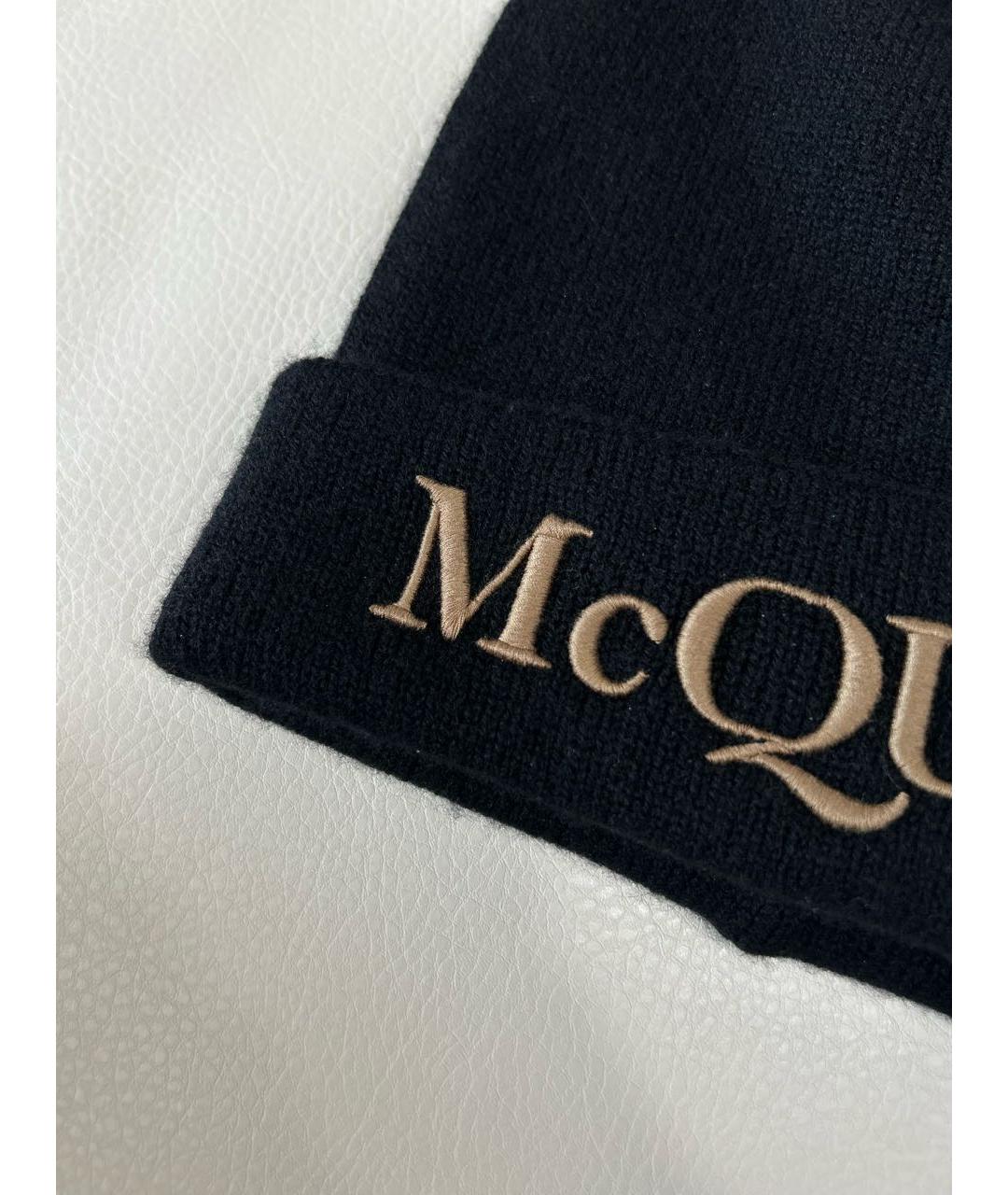 ALEXANDER MCQUEEN Черная кашемировая шапка, фото 4