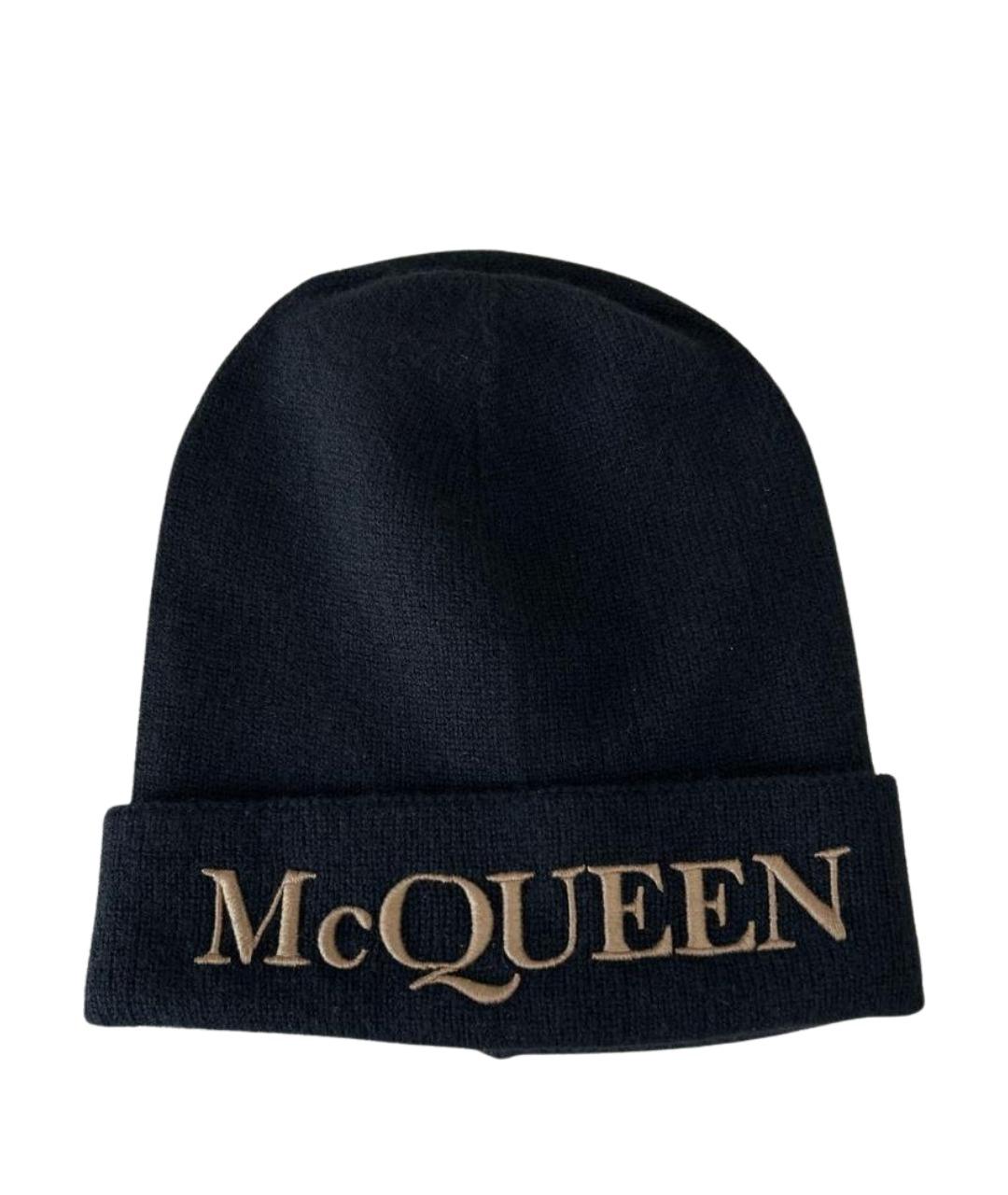 ALEXANDER MCQUEEN Черная кашемировая шапка, фото 1