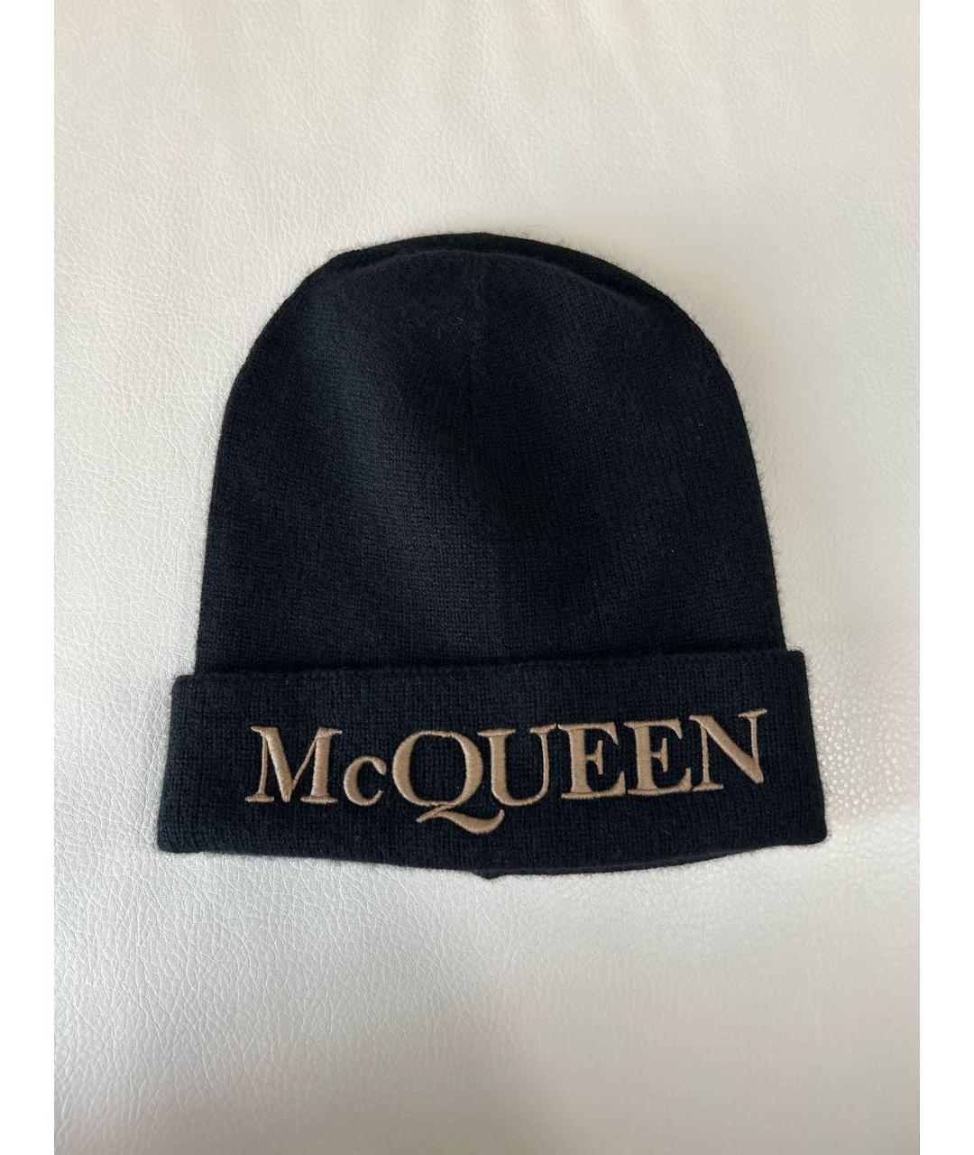 ALEXANDER MCQUEEN Черная кашемировая шапка, фото 9