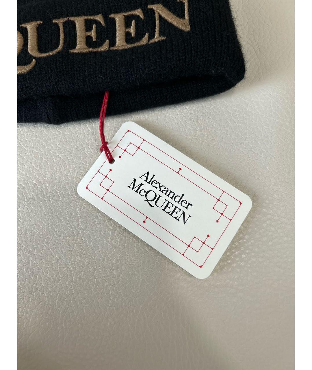 ALEXANDER MCQUEEN Черная кашемировая шапка, фото 7