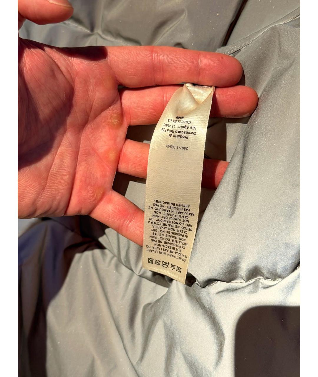 RICK OWENS Серебряная синтетическая куртка, фото 5