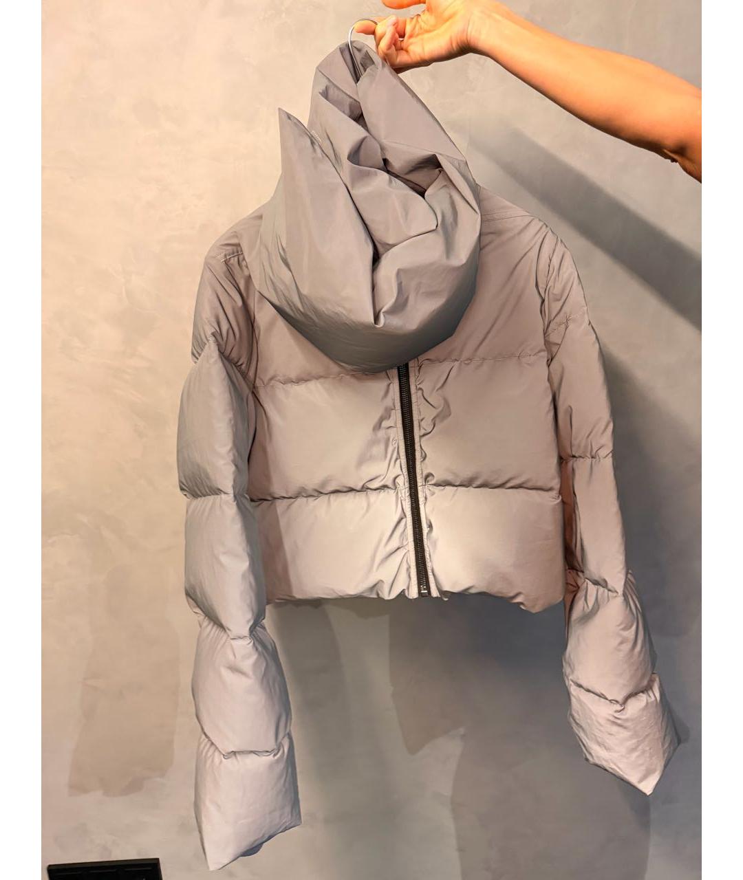 RICK OWENS Серебряная синтетическая куртка, фото 6