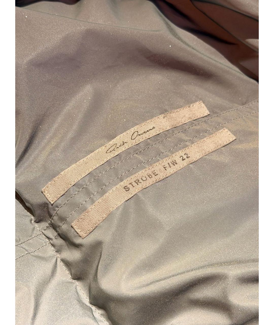 RICK OWENS Серебряная синтетическая куртка, фото 3