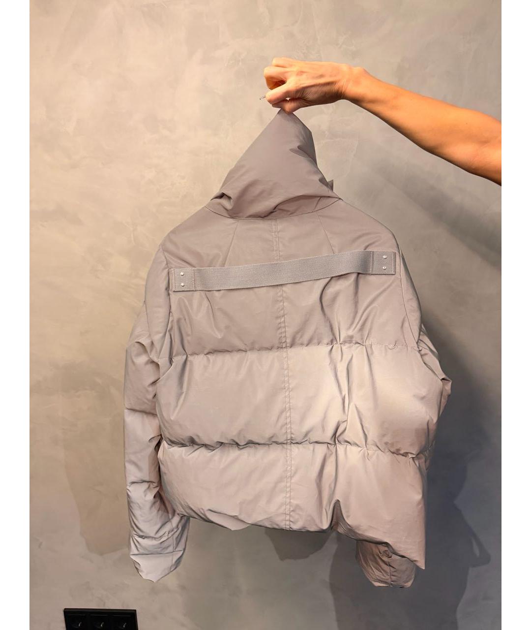 RICK OWENS Серебряная синтетическая куртка, фото 2