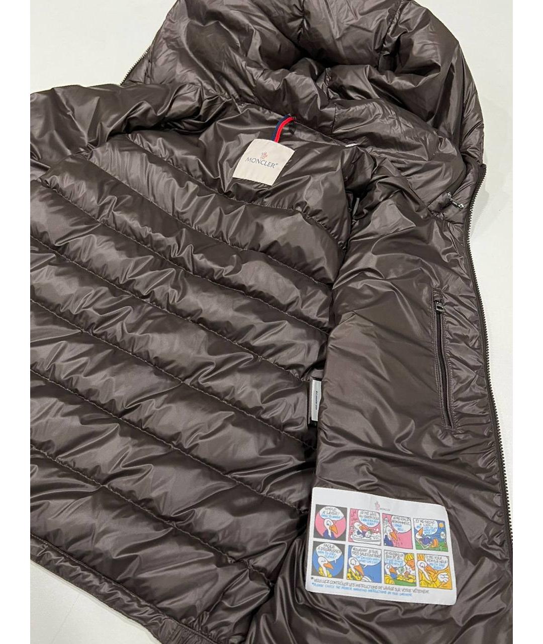 MONCLER Коричневый жилет, фото 4