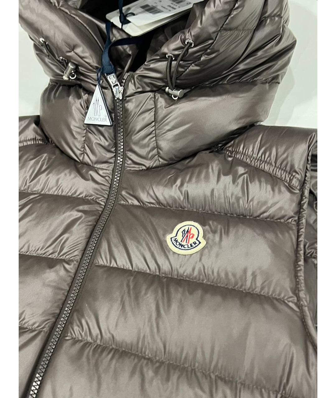 MONCLER Коричневый жилет, фото 2