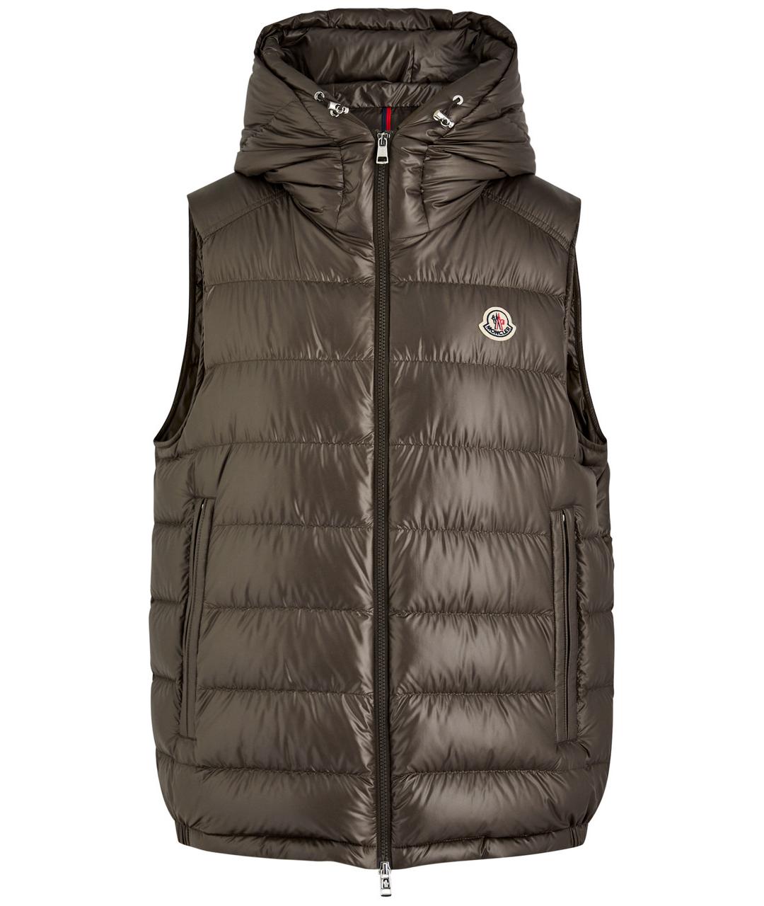 MONCLER Коричневый жилет, фото 1