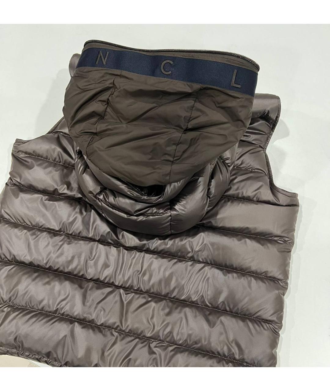 MONCLER Коричневый жилет, фото 3