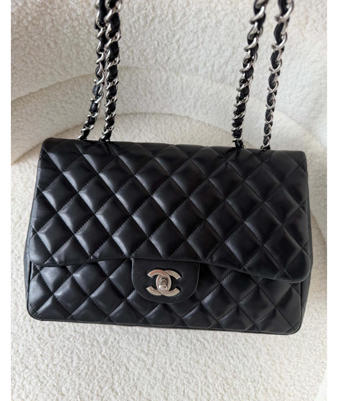 CHANEL Черная кожаная сумка через плечо, фото 2