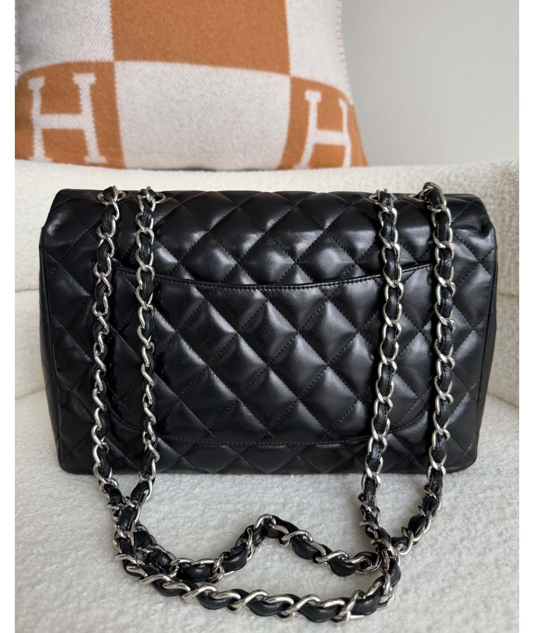 CHANEL Черная кожаная сумка через плечо, фото 4