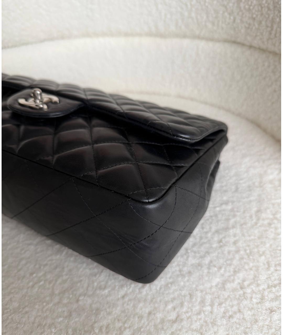 CHANEL Черная кожаная сумка через плечо, фото 6