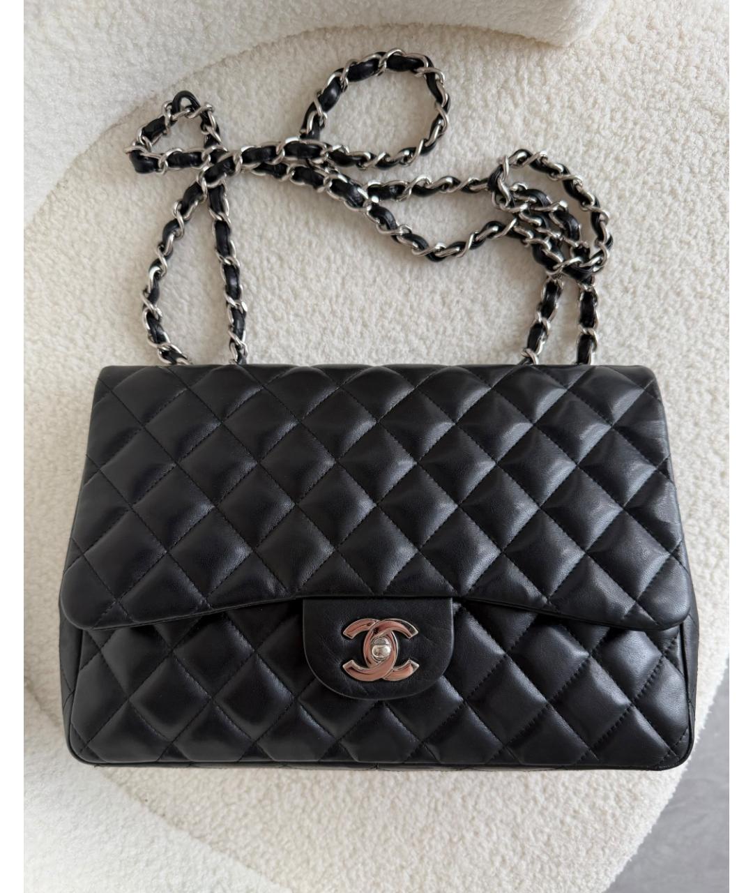 CHANEL Черная кожаная сумка через плечо, фото 3