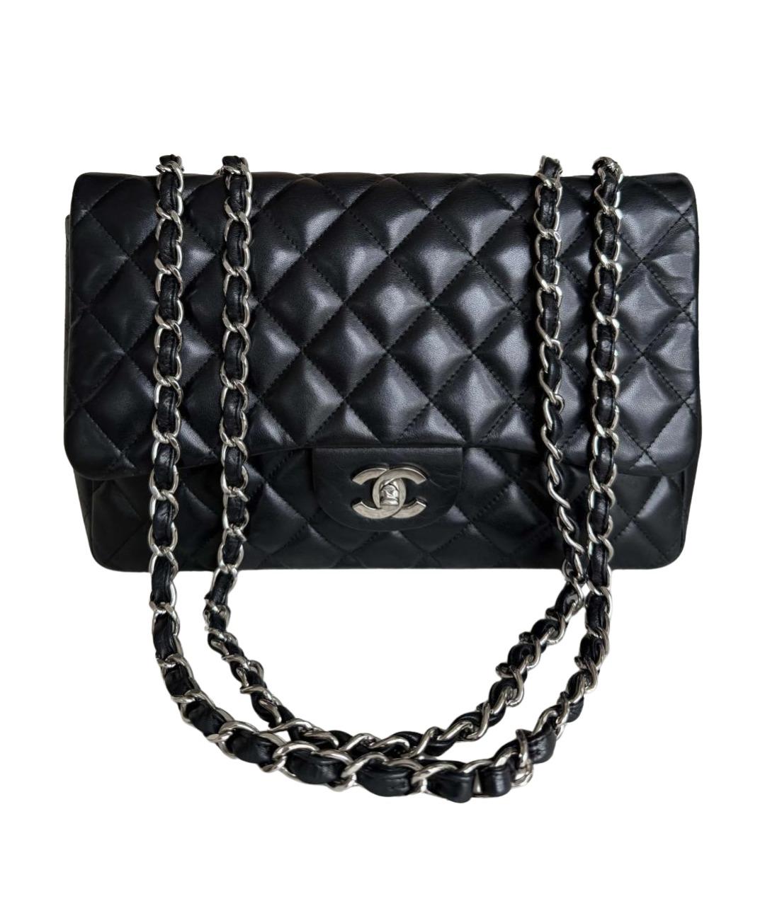 CHANEL Черная кожаная сумка через плечо, фото 1