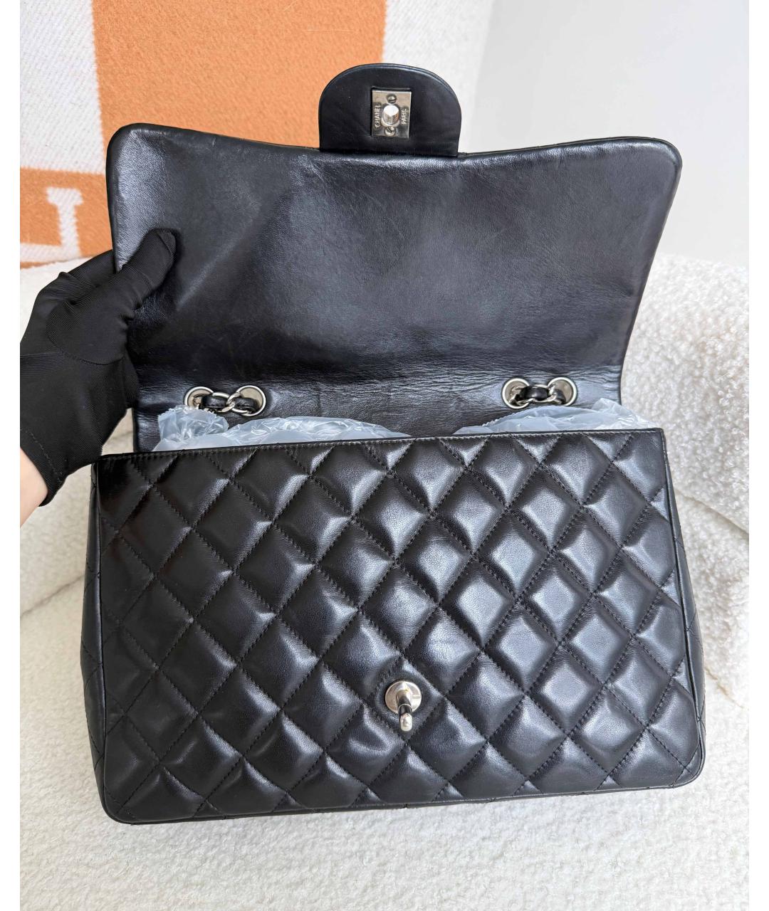 CHANEL Черная кожаная сумка через плечо, фото 8
