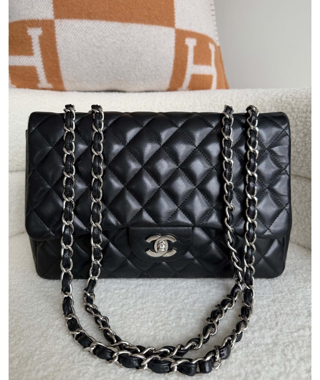 CHANEL Черная кожаная сумка через плечо, фото 10