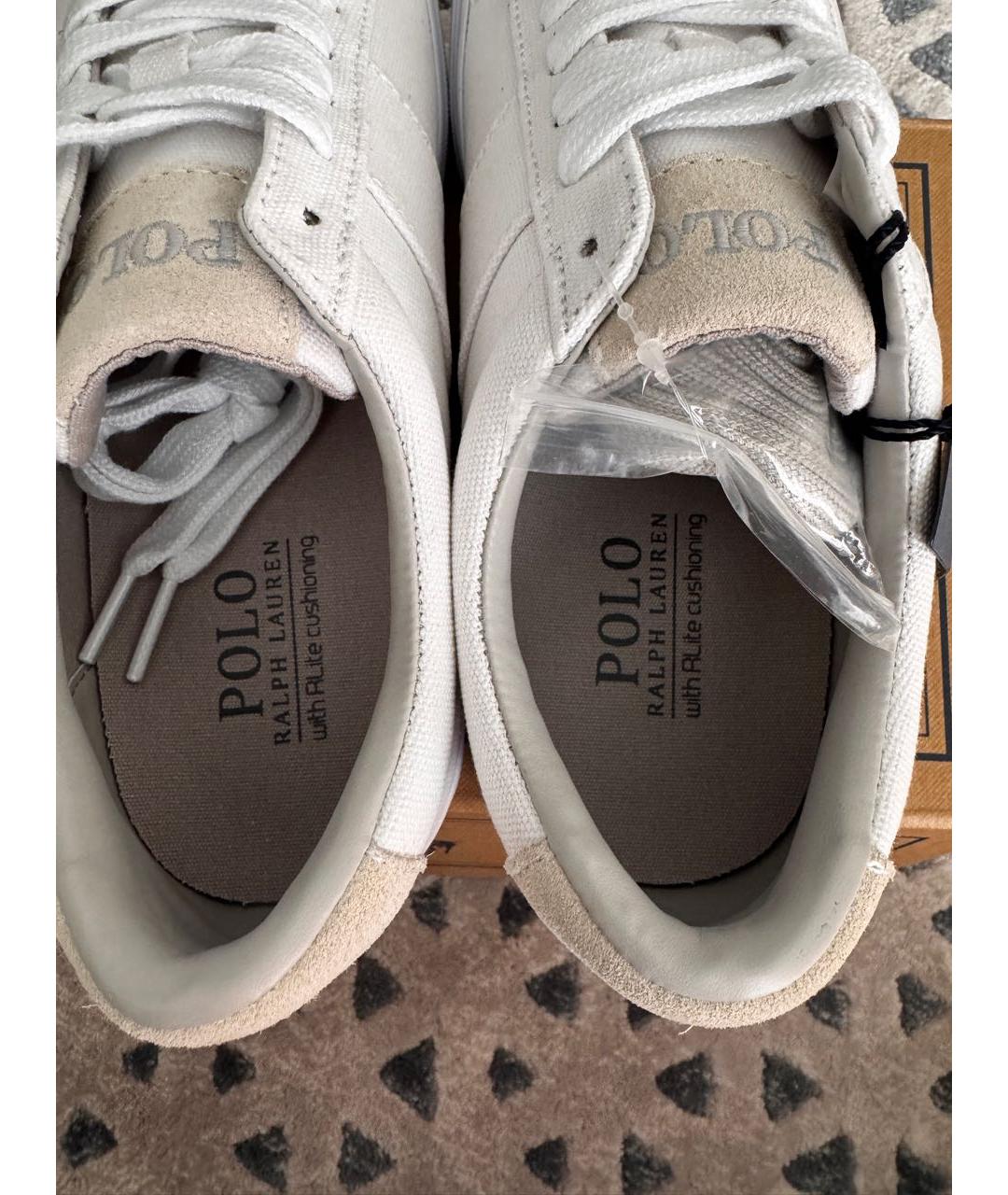 POLO RALPH LAUREN Белые текстильные кеды, фото 2