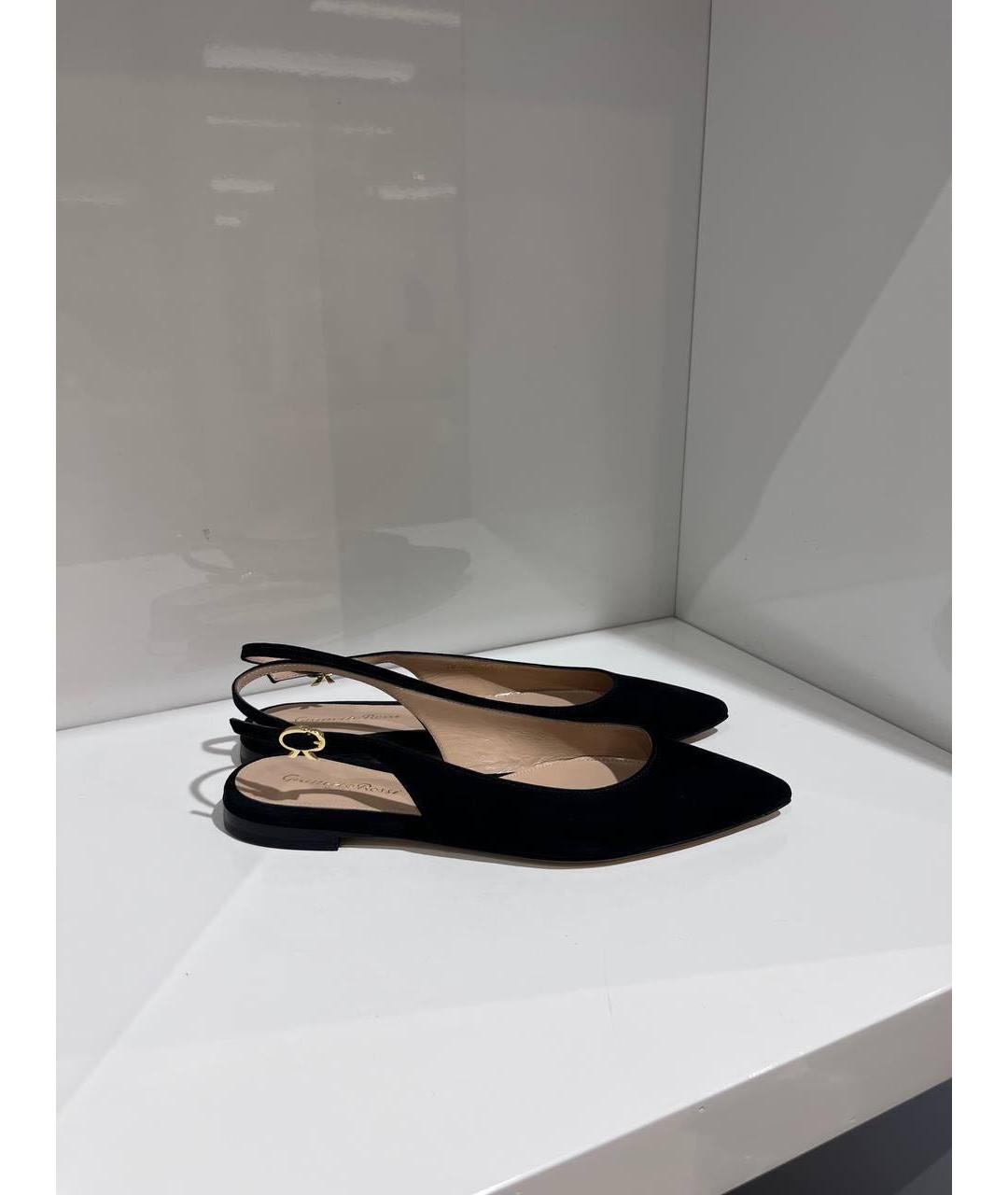 GIANVITO ROSSI Черные замшевые босоножки, фото 4