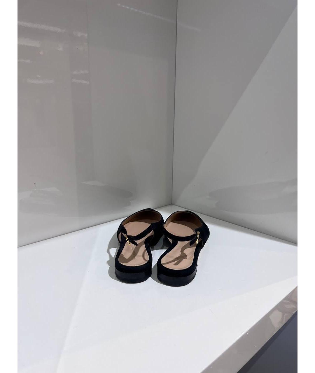 GIANVITO ROSSI Черные замшевые босоножки, фото 3