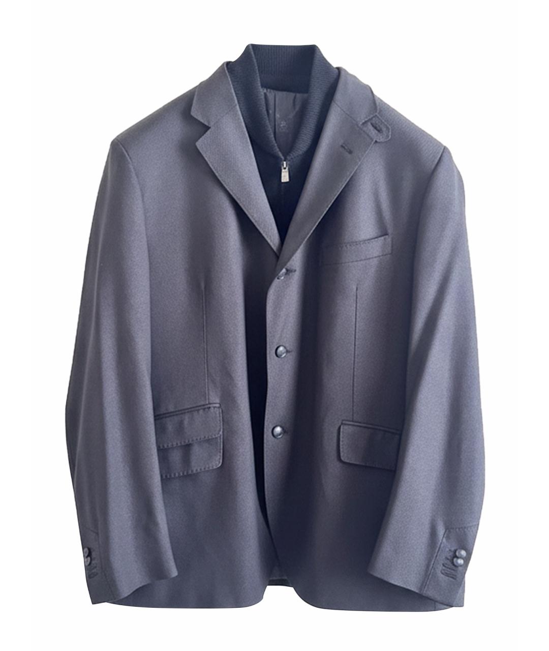 CORNELIANI Черный шерстяной пиджак, фото 1