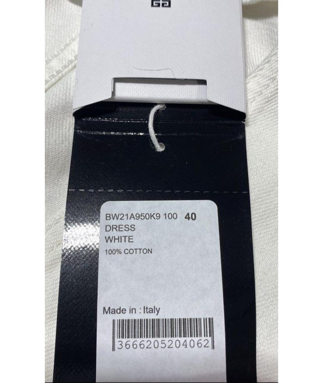 GIVENCHY Белое хлопковое повседневное платье, фото 8