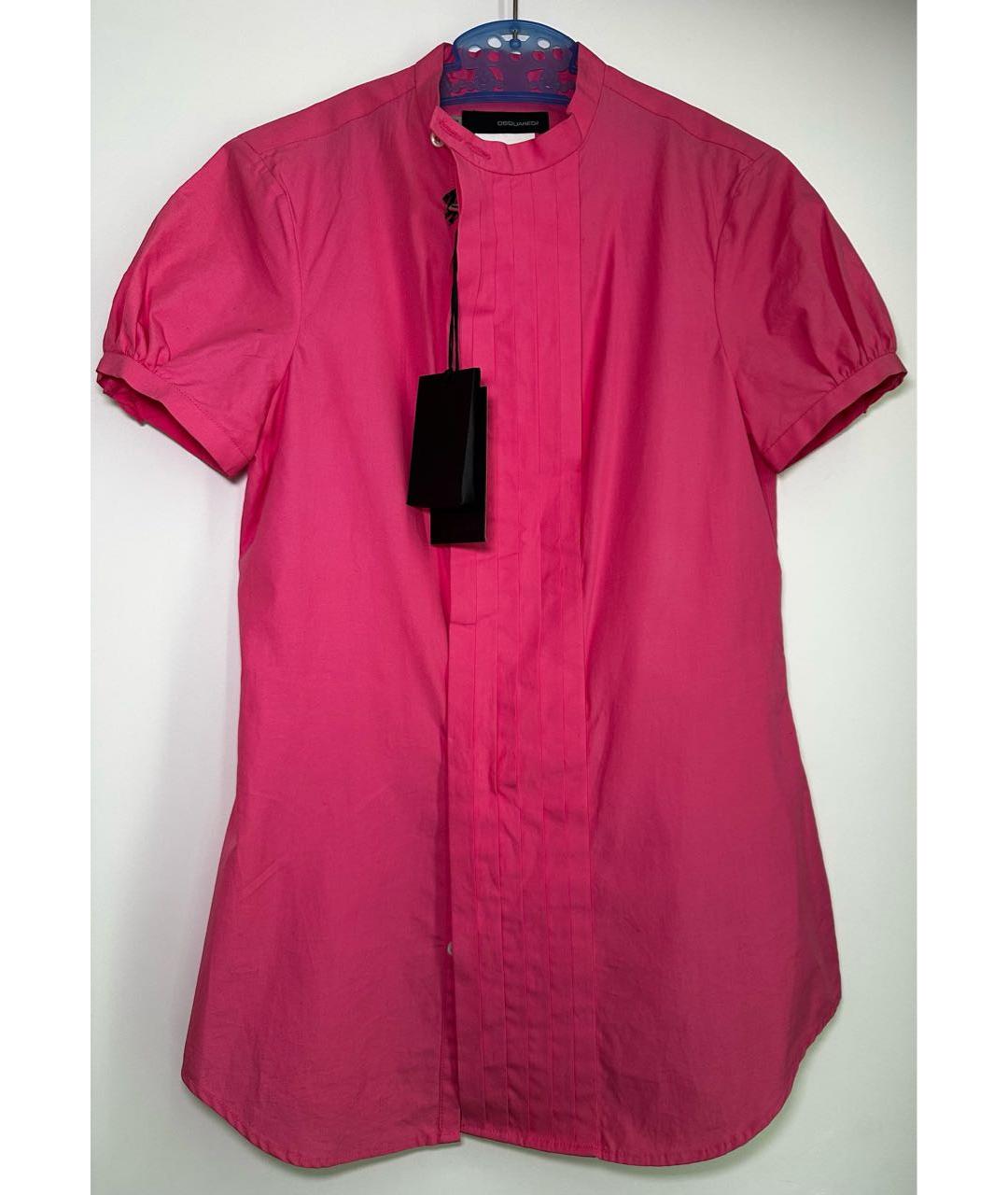 DSQUARED2 Розовая хлопковая блузы, фото 8