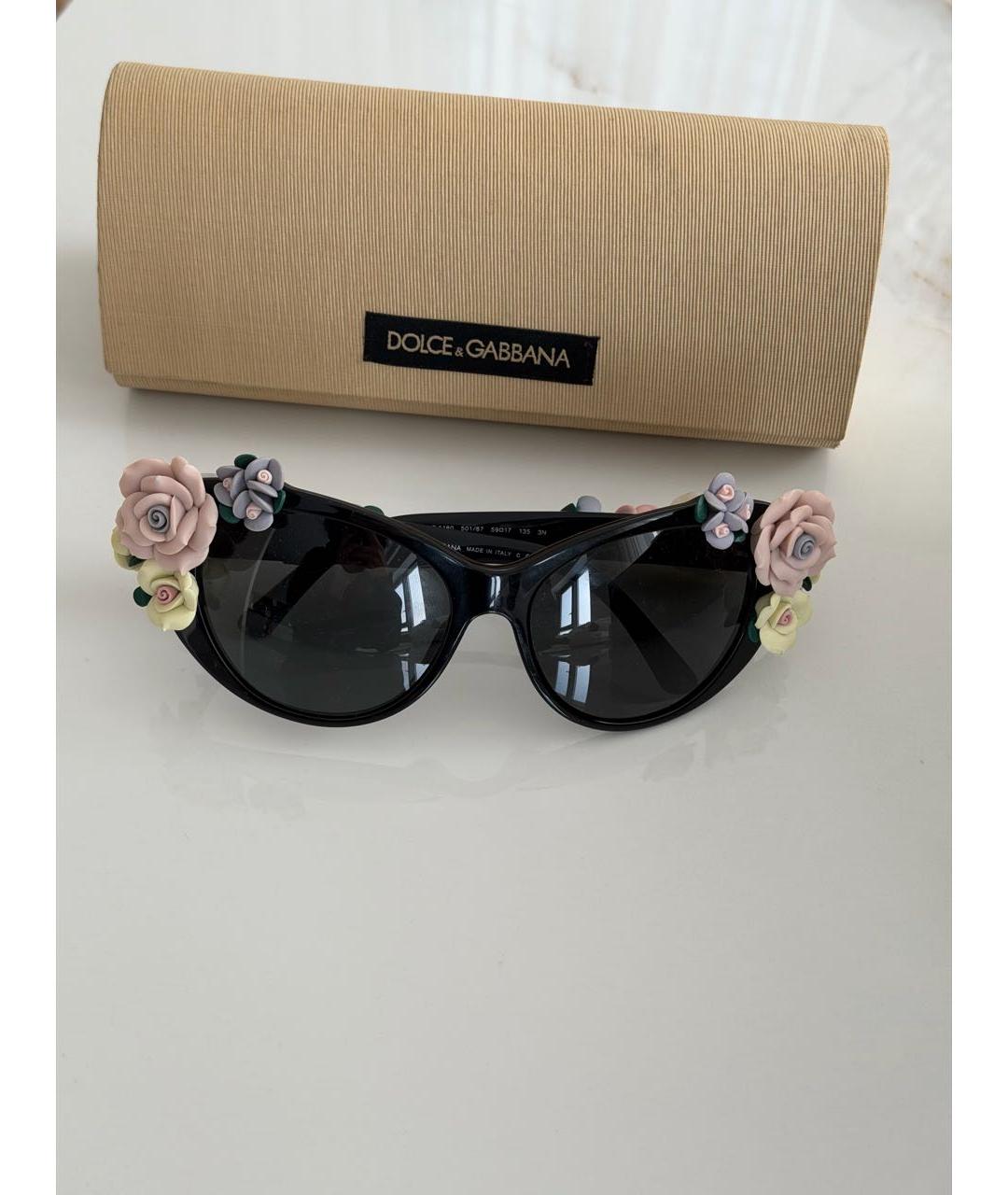 DOLCE&GABBANA Черные пластиковые солнцезащитные очки, фото 5