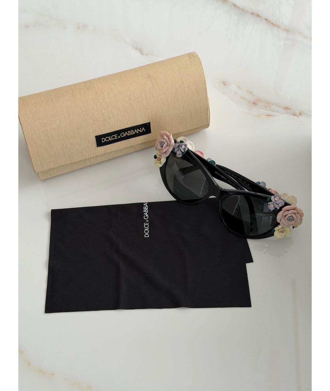 DOLCE&GABBANA Черные пластиковые солнцезащитные очки, фото 6