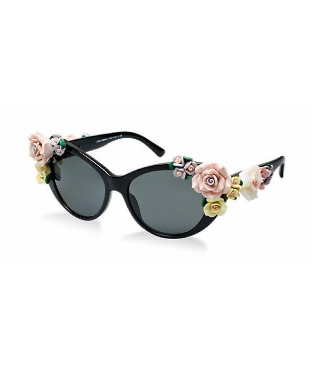 DOLCE&GABBANA Черные пластиковые солнцезащитные очки, фото 7