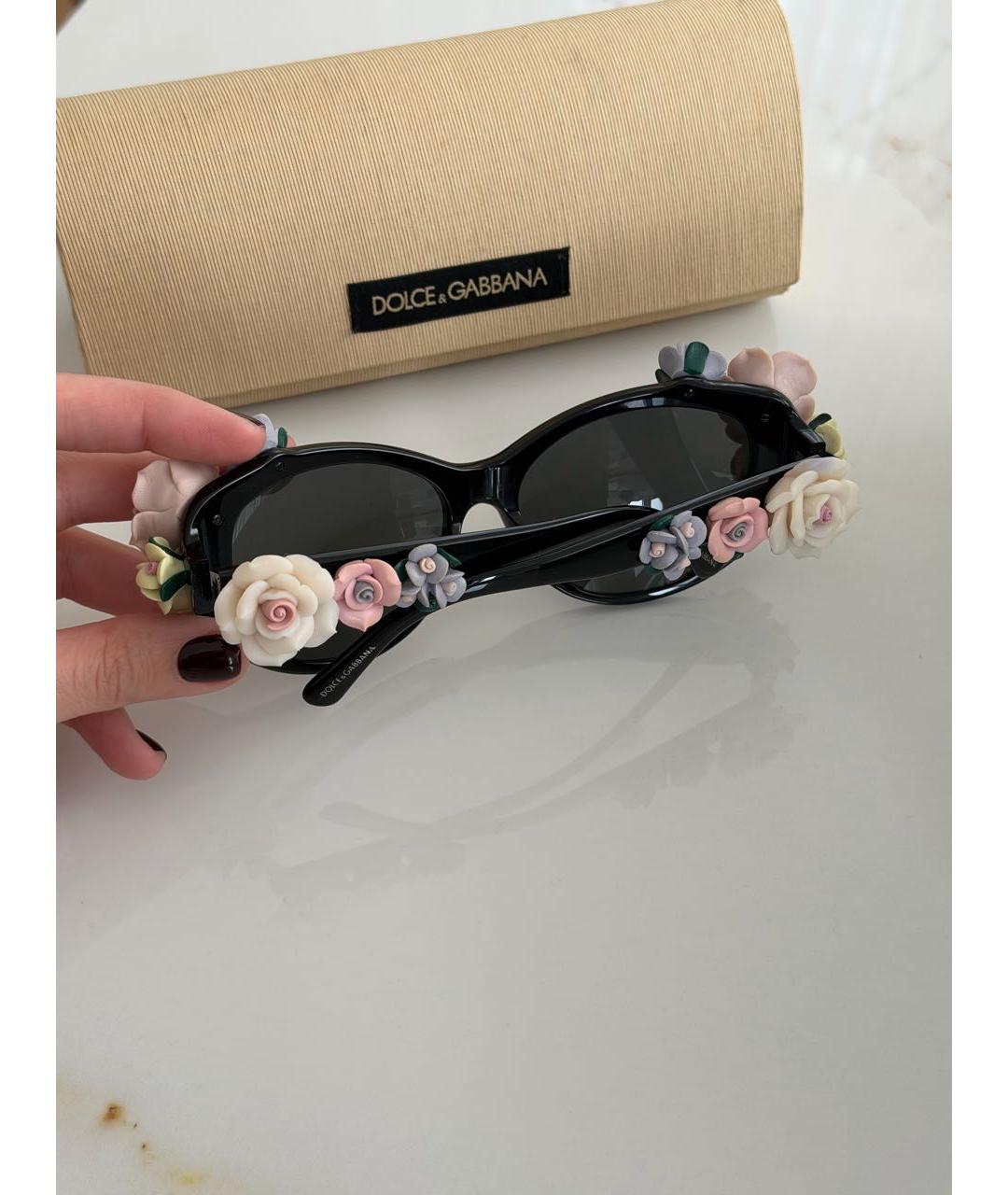 DOLCE&GABBANA Черные пластиковые солнцезащитные очки, фото 4