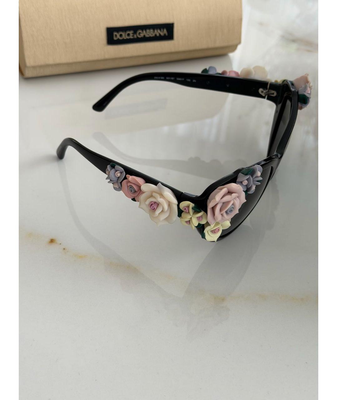 DOLCE&GABBANA Черные пластиковые солнцезащитные очки, фото 3