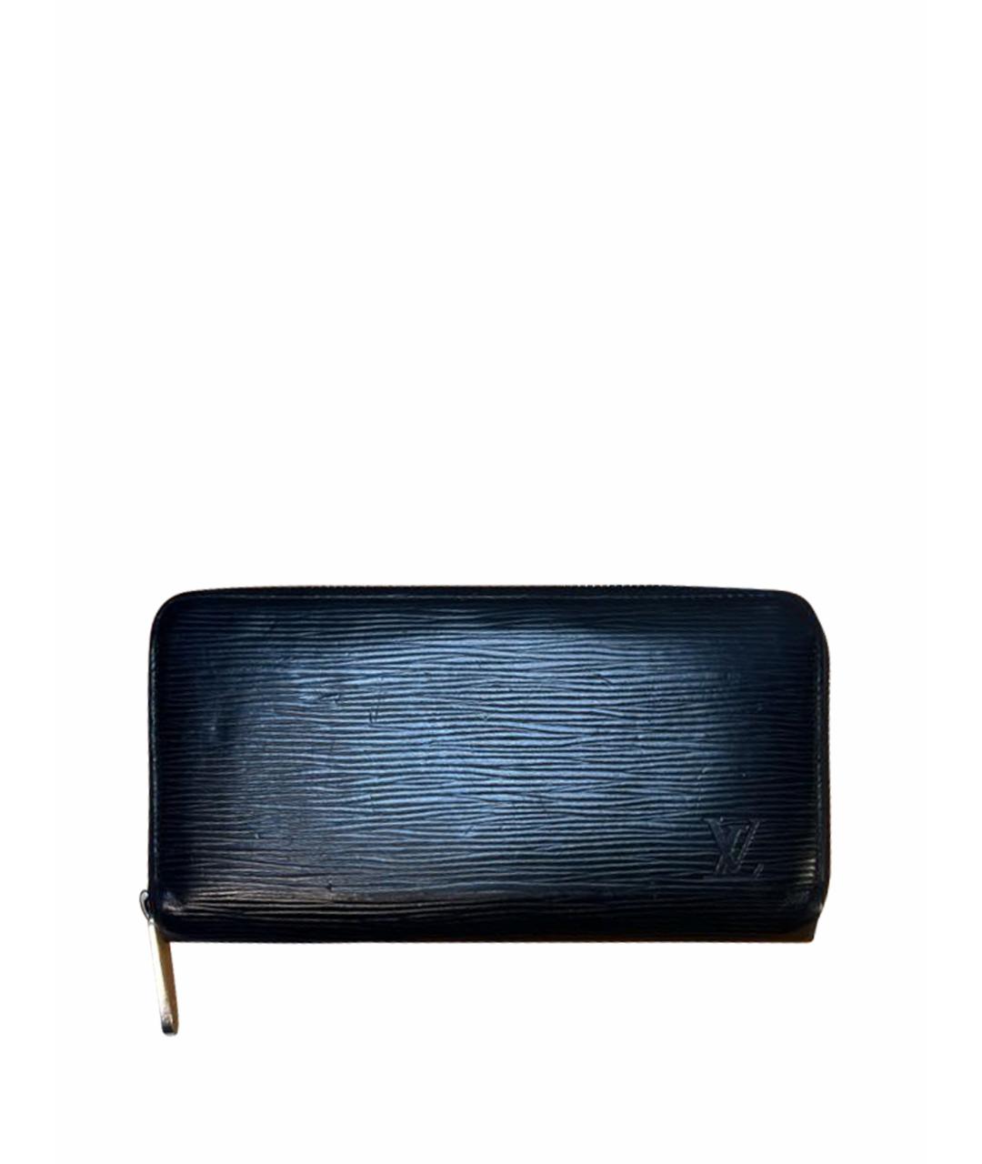 LOUIS VUITTON Черный кожаный кошелек, фото 1